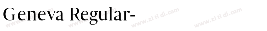Geneva Regular字体转换